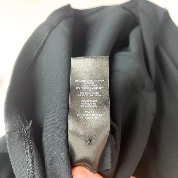 Aritzia Wilfred Womens XXS Black Button-Up  Shirt Dress Long Sleeve - Picture 4 of 4